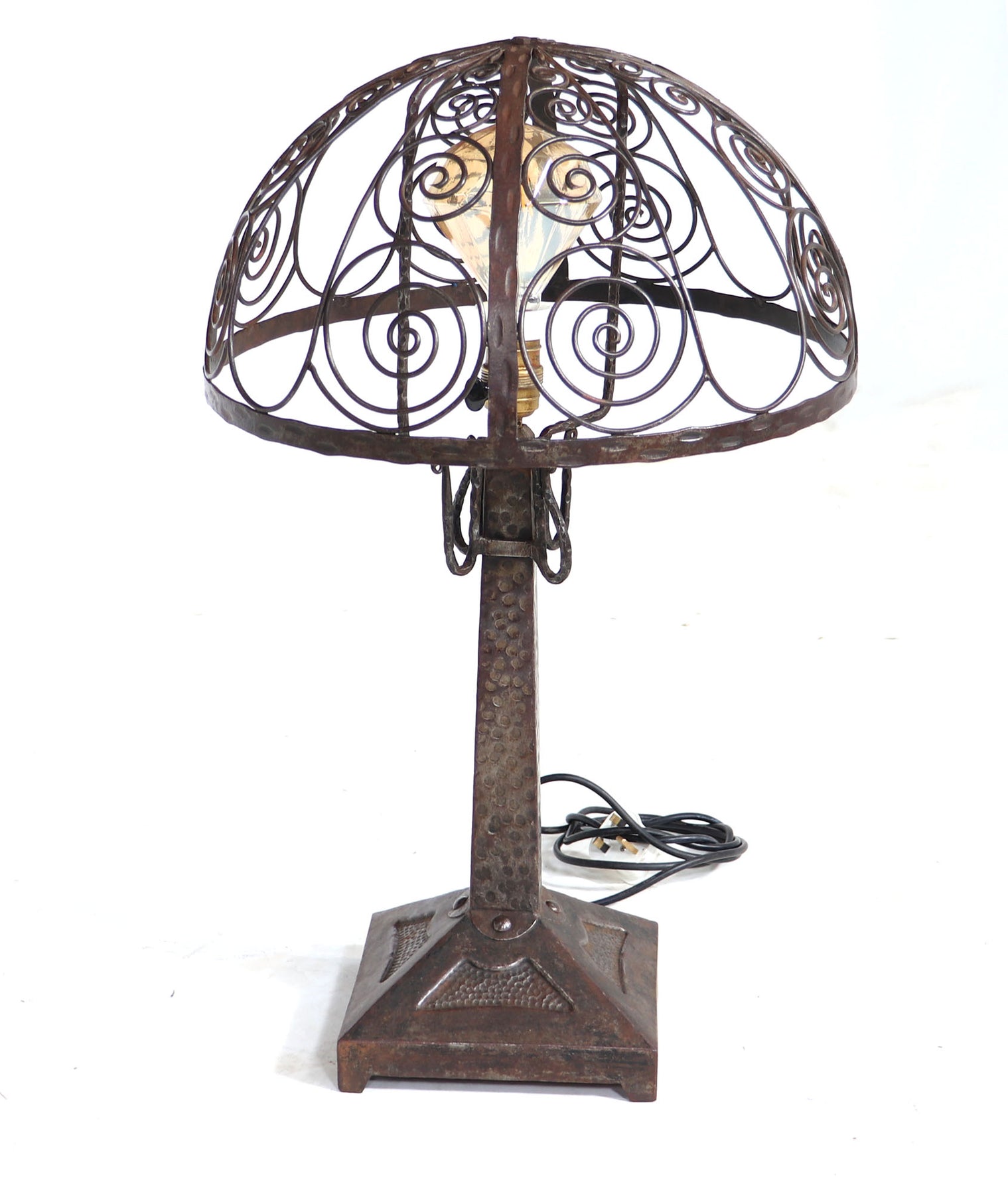 Art Deco Wrought Iron Lamp C1930