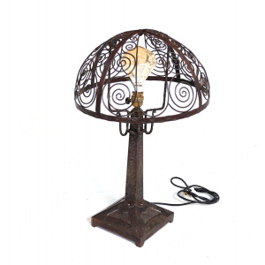 Art Deco Wrought Iron Lamp C1930