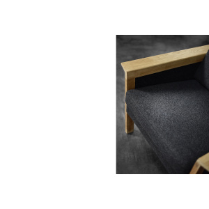 Vintage Mid-Century Danish Modern Oak & Felt Lounge Chairs, 1960s, Set of 2