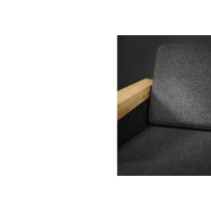 Vintage Mid-Century Danish Modern Oak & Felt Lounge Chairs, 1960s, Set of 2