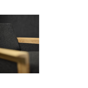 Vintage Mid-Century Danish Modern Oak & Felt Lounge Chairs, 1960s, Set of 2
