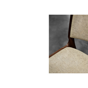 Vintage Scandinavian Modern Teak and Beige Wool Dining Chairs Model 89 by Erik Buch for Anderstrup Møbelfabrik, 1950s, Set of 4