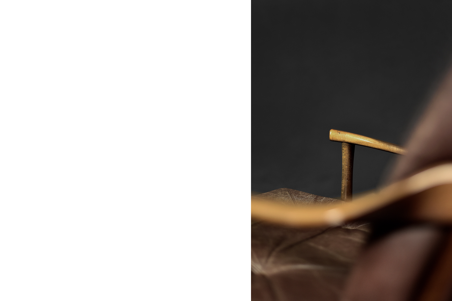 Vintage Mid-Century Danish Modern Beech & Brown Leather Armchair from Farstrup Møbler, 1970s