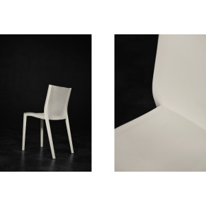Vintage Mid-Century French Modern Slick Slick White Plastic Chairs by Philippe Starck for XO Design, 1999, Set of 5