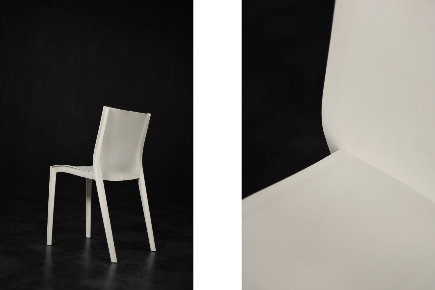 Vintage Mid-Century French Modern Slick Slick White Plastic Chairs by Philippe Starck for XO Design, 1999, Set of 5