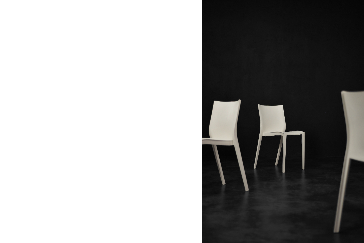 Vintage Mid-Century French Modern Slick Slick White Plastic Chairs by Philippe Starck for XO Design, 1999, Set of 5