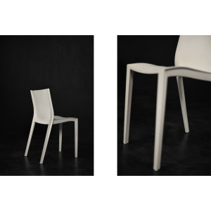 Vintage Mid-Century French Modern Slick Slick White Plastic Chairs by Philippe Starck for XO Design, 1999, Set of 5