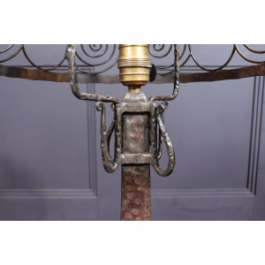 Art Deco Wrought Iron Lamp C1930