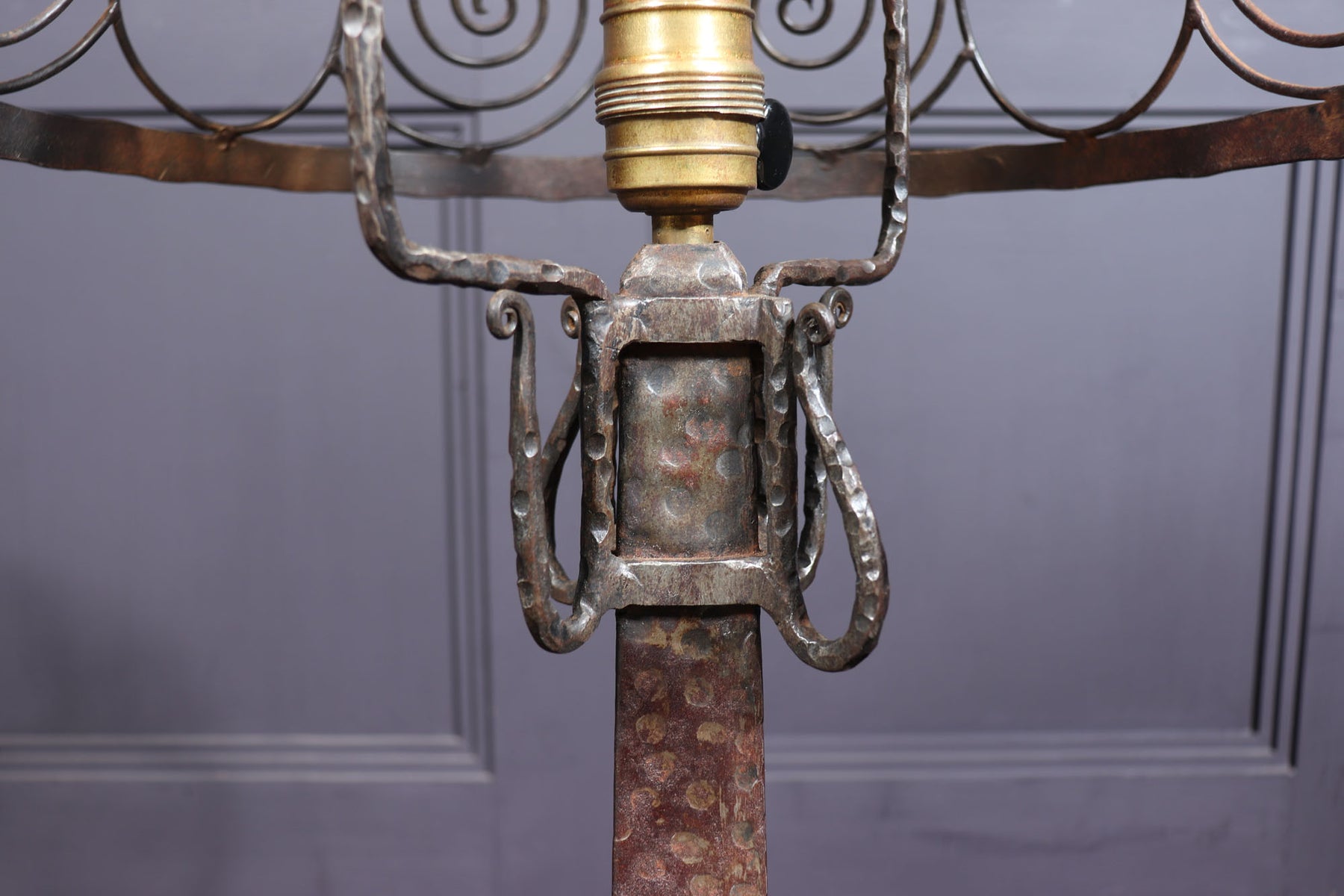 Art Deco Wrought Iron Lamp C1930