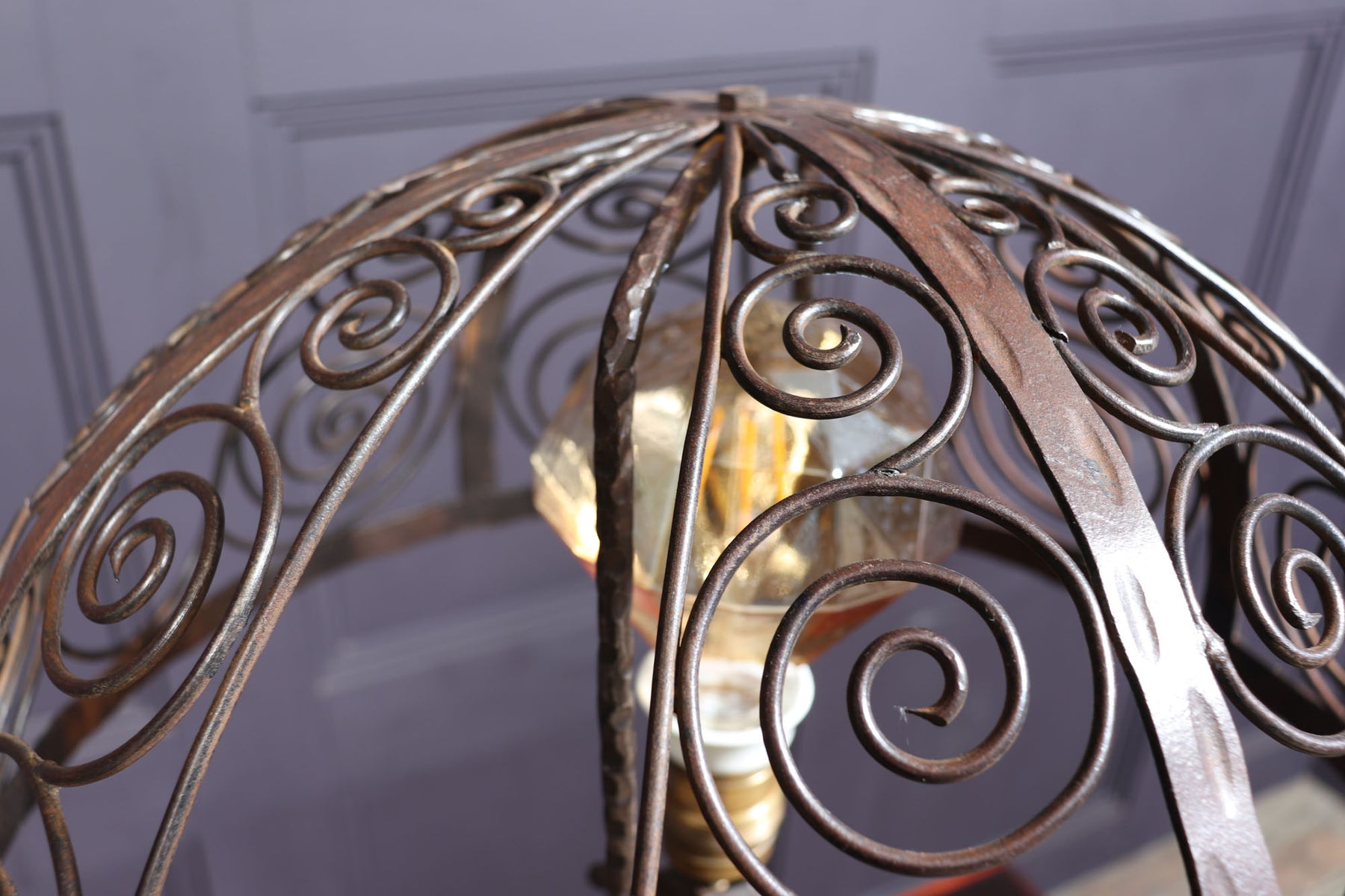 Art Deco Wrought Iron Lamp C1930
