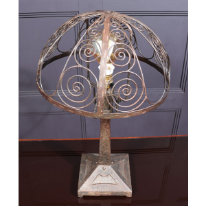 Art Deco Wrought Iron Lamp C1930