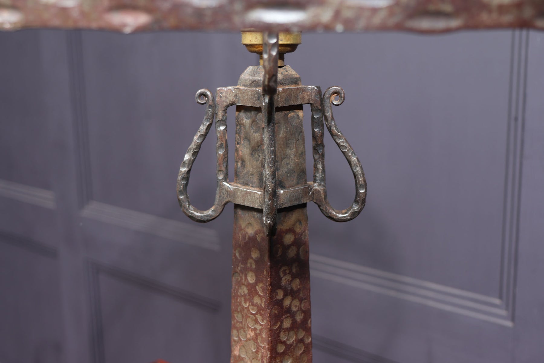 Art Deco Wrought Iron Lamp C1930