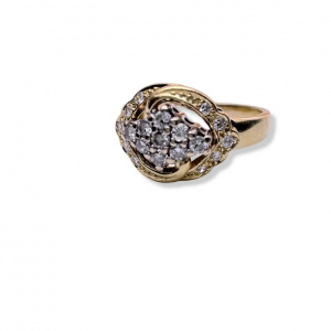 Vintage Diamond Ring from the 1960s, 14k Gold