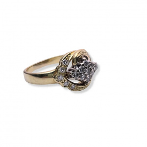 Vintage Diamond Ring from the 1960s, 14k Gold