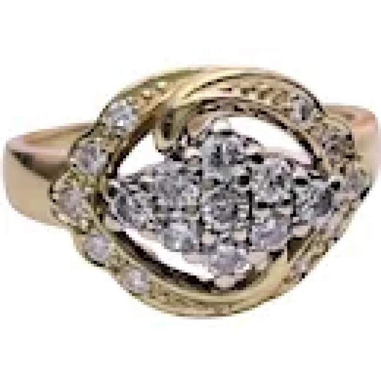 Vintage Diamond Ring from the 1960s, 14k Gold - Image 11
