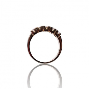 Diamond ring 14K yellow gold with 0.75 ct. diamonds