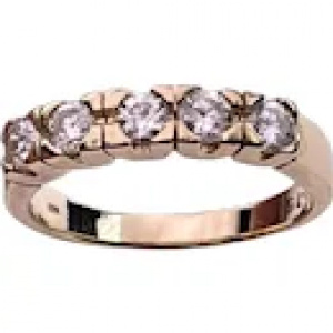 Diamond ring 14K yellow gold with 0.75 ct. diamonds