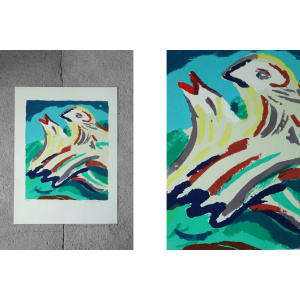 Bengt Åberg, Fåglar, Color Lithograph