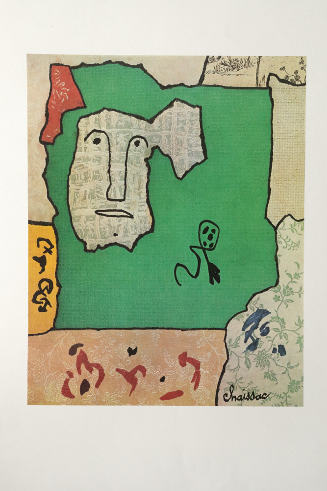 Gaston Chaissac, Lithographic print, Composition with Face, 1960s
