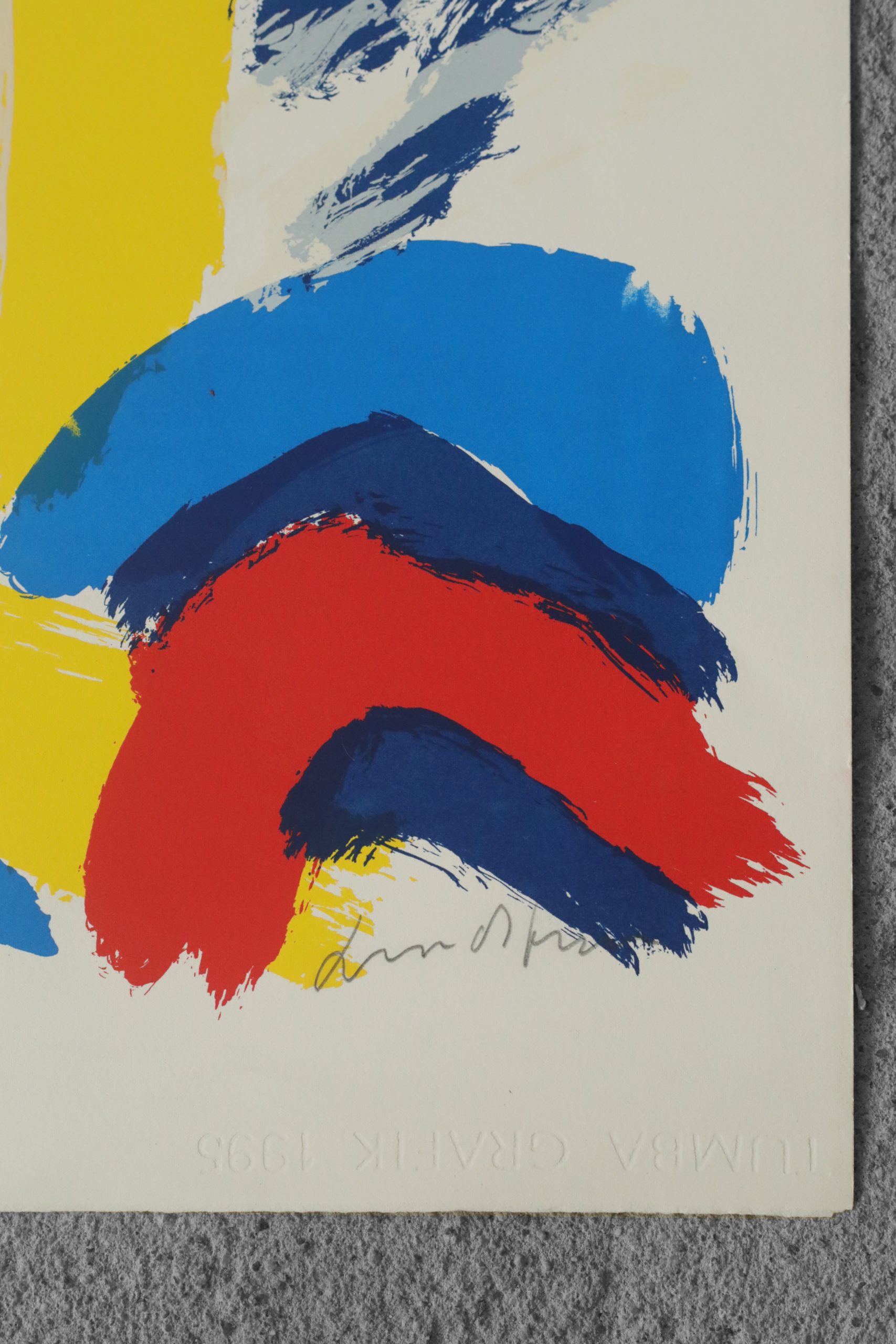 Bengt Lindström, 1995, Jätten på Berget, Color Lithograph
