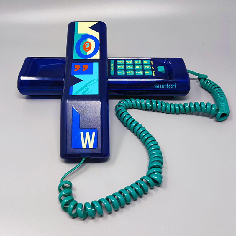 1980s Gorgeous Swatch Twin Phone "Deluxe". Memphis Style