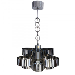 1960s Gorgeous Space Age Pendant Lamp by Max Sauze for Sciolari. Made in Italy
