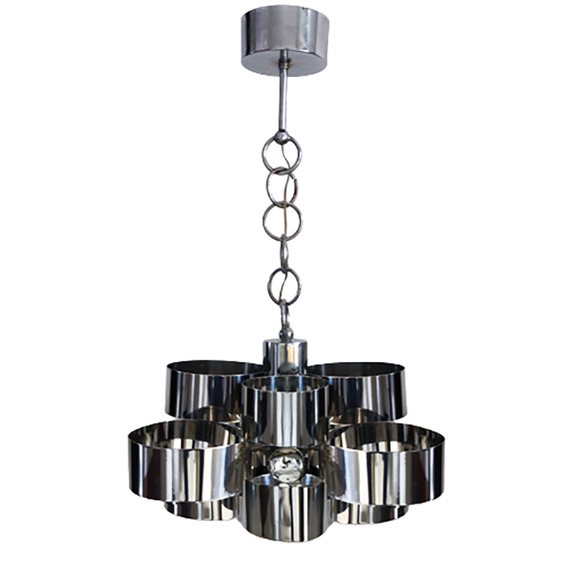1960s Gorgeous Space Age Pendant Lamp by Max Sauze for Sciolari. Made in Italy