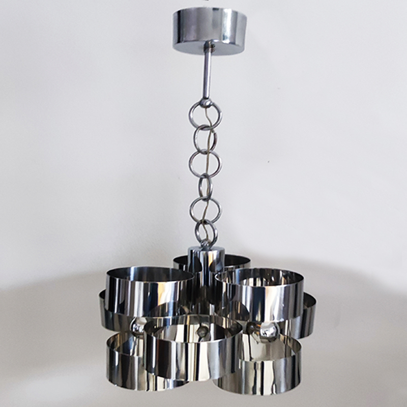 1960s Gorgeous Space Age Pendant Lamp by Max Sauze for Sciolari. Made in Italy