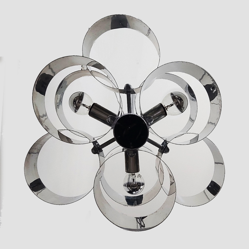 1960s Gorgeous Space Age Pendant Lamp by Max Sauze for Sciolari. Made in Italy