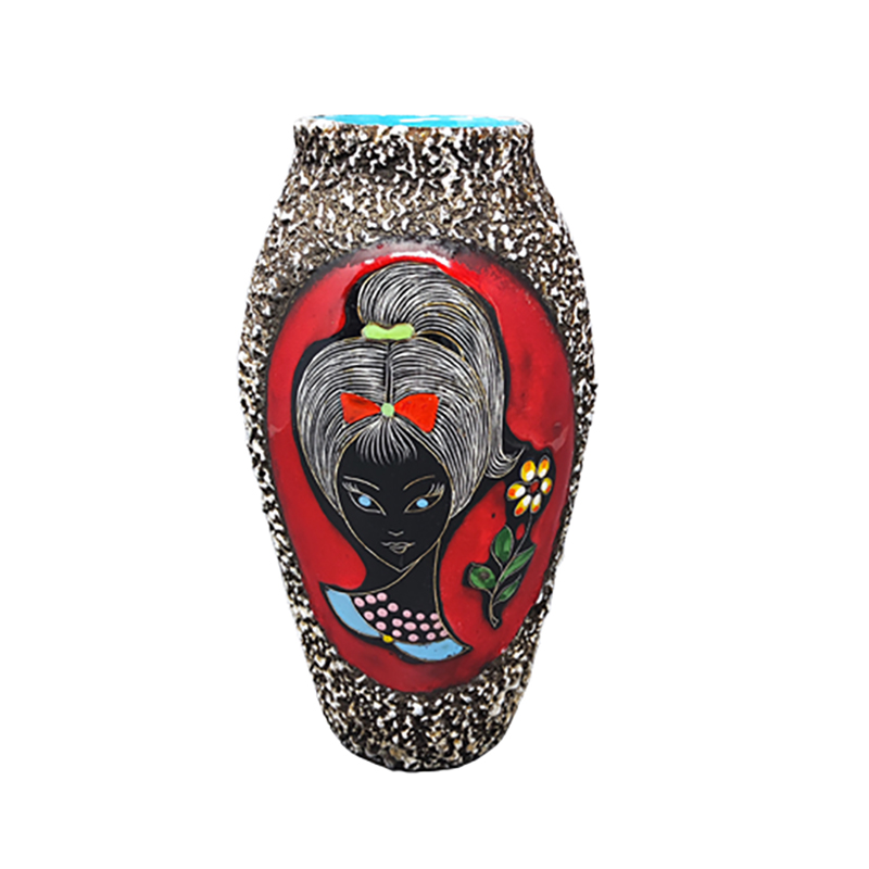 1960s Stunning Lava Vase by Melior. Made in Italy