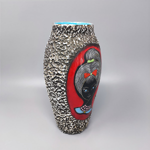 1960s Stunning Lava Vase by Melior. Made in Italy