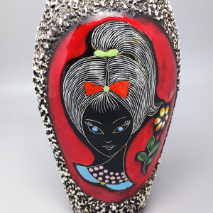 1960s Stunning Lava Vase by Melior. Made in Italy