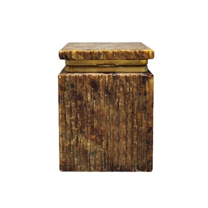 1960s Beautiful Brown Alabaster Box. Handmade. Made in Italy