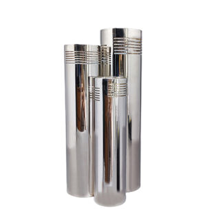 1970s pace Age Silver Plated Vase by Sassetti. Handmade. Made In italy