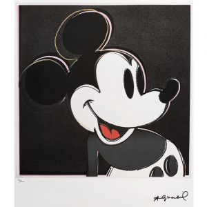 Prodotti 1980s Gorgeous Andy Warhol "Mickey Mouse" Limited Edition Lithograph by Leo Castelli