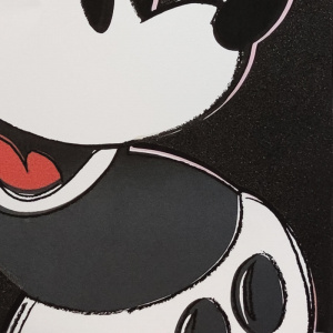 Prodotti 1980s Gorgeous Andy Warhol "Mickey Mouse" Limited Edition Lithograph by Leo Castelli