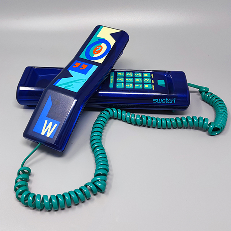 1980s Gorgeous Swatch Twin Phone "Deluxe". Memphis Style