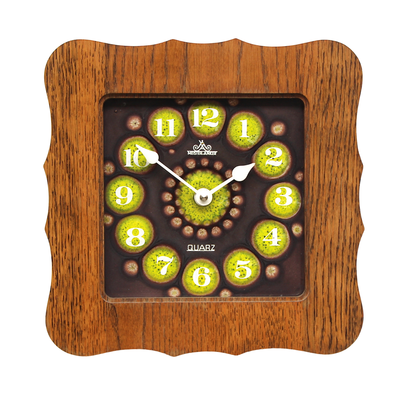 Vintage Fat Lava Style Wall Clock by Meister Anker, 1970s