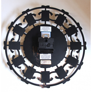 Fine Sunburst Brutalist Wall Clock by Emes, 1960s