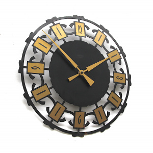 Fine Sunburst Brutalist Wall Clock by Emes, 1960s
