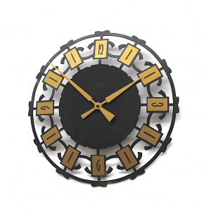 Fine Sunburst Brutalist Wall Clock by Emes, 1960s