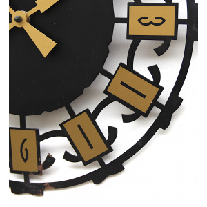 Fine Sunburst Brutalist Wall Clock by Emes, 1960s