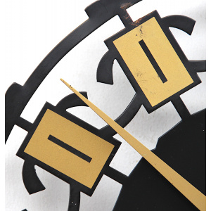 Fine Sunburst Brutalist Wall Clock by Emes, 1960s