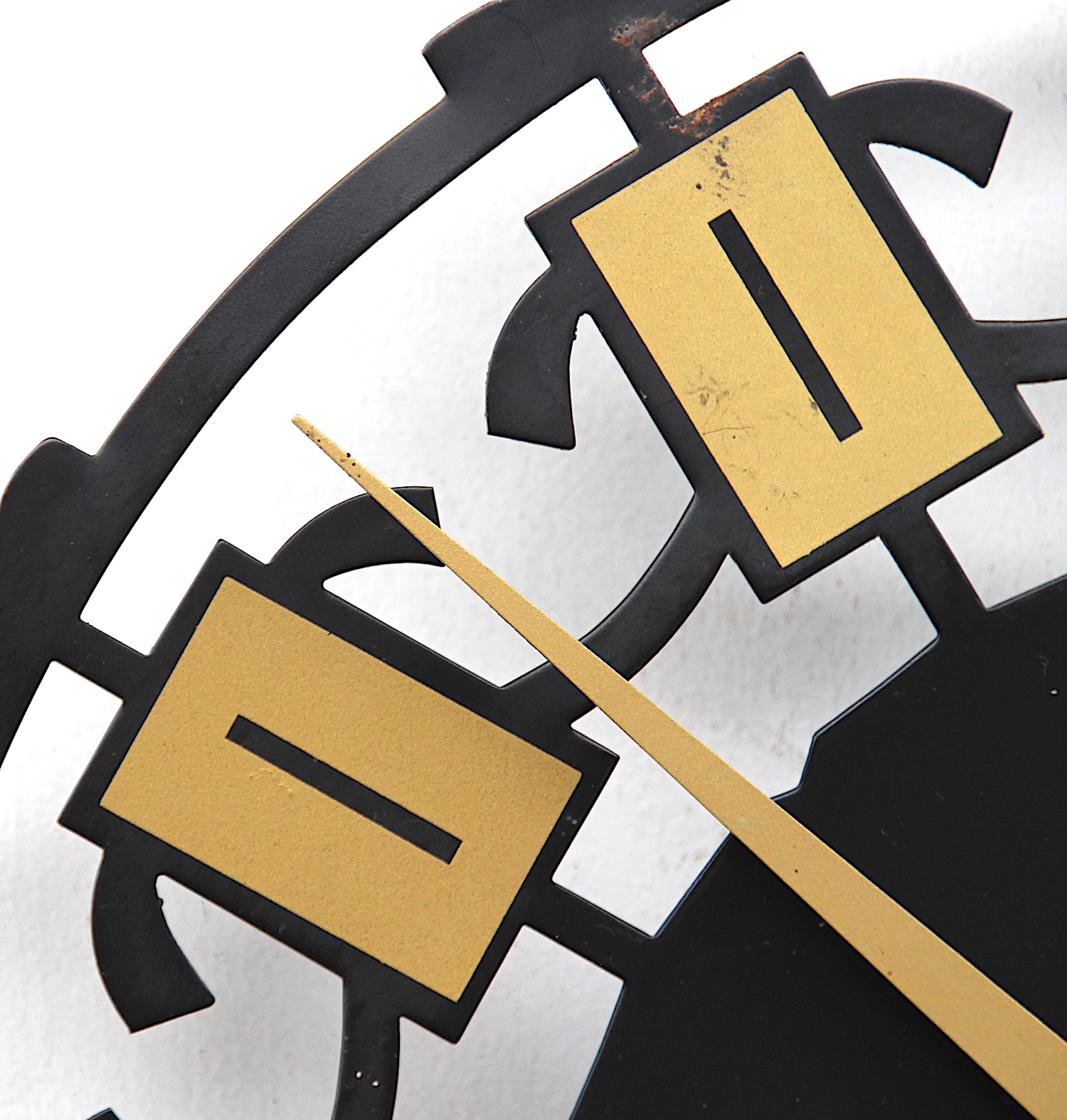 Fine Sunburst Brutalist Wall Clock by Emes, 1960s