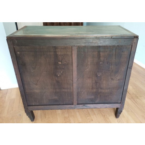 Art Deco chest of drawers in walnut, Italy