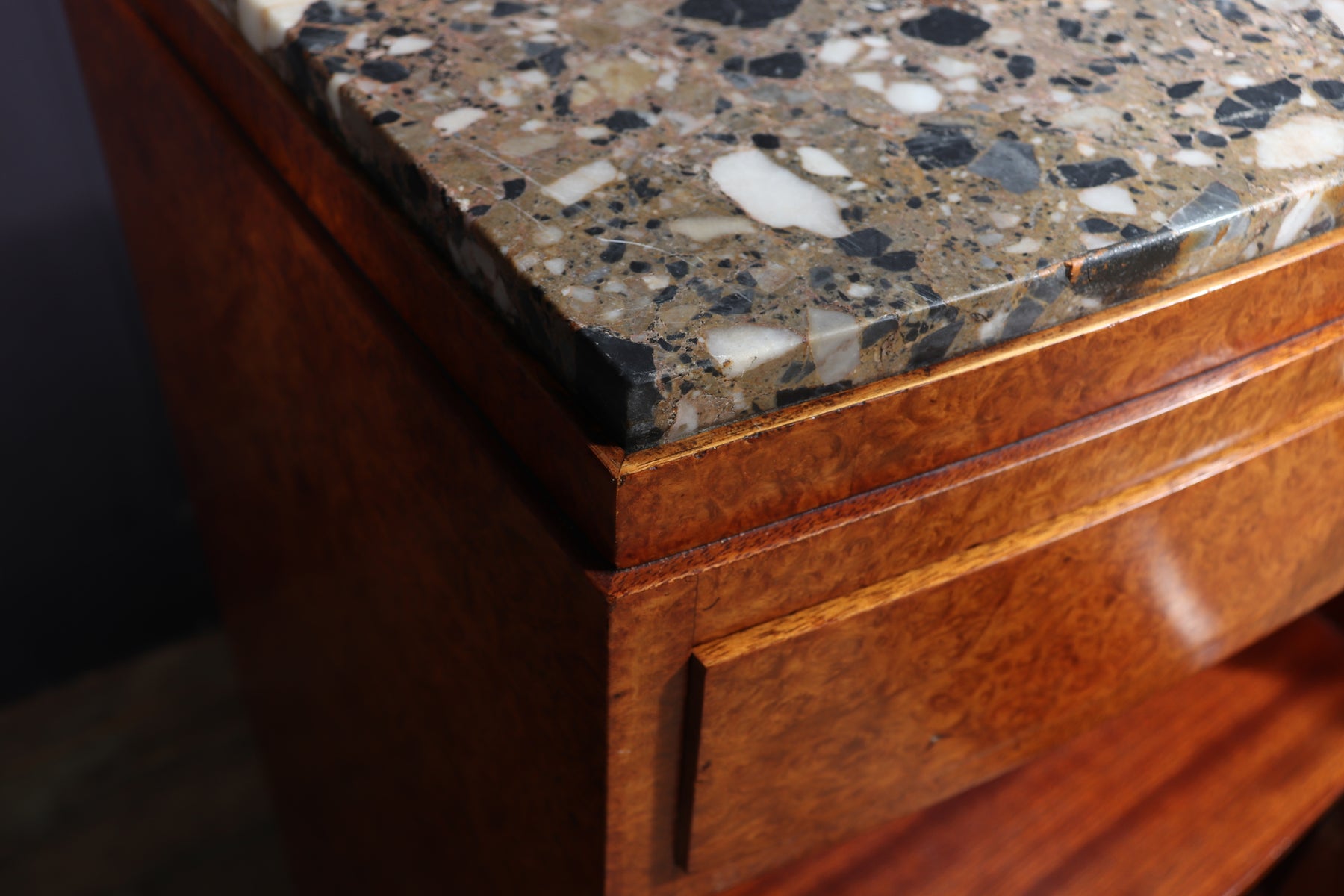 Art Deco Bedside Cabinets In Amboyna