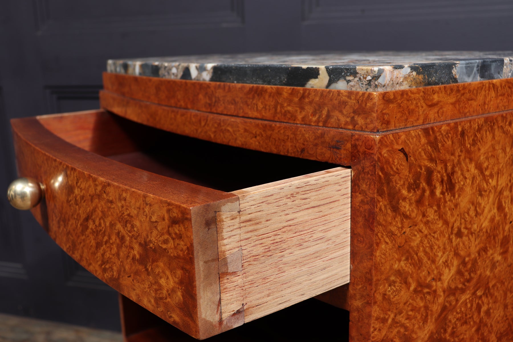 Art Deco Bedside Cabinets In Amboyna