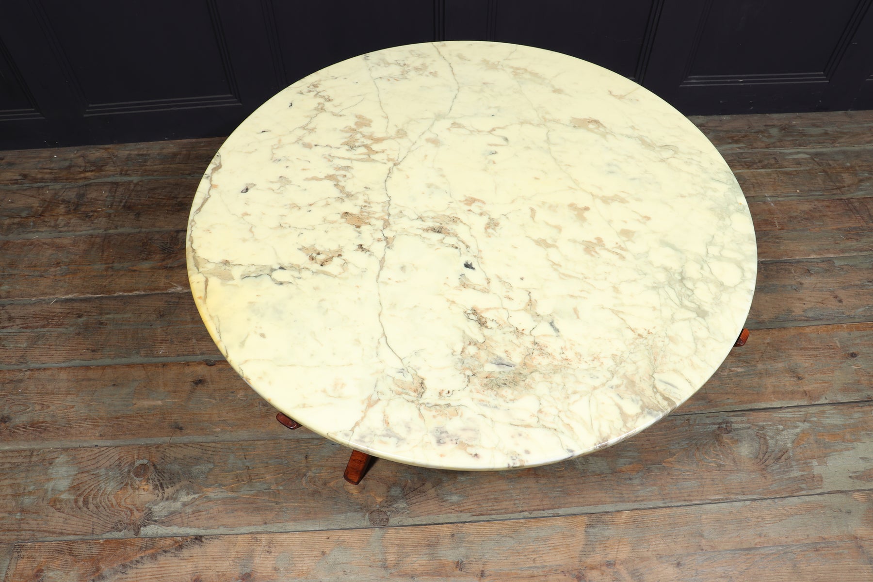 Swedish Mid Century Rosewood & Marble Spider Coffee Table