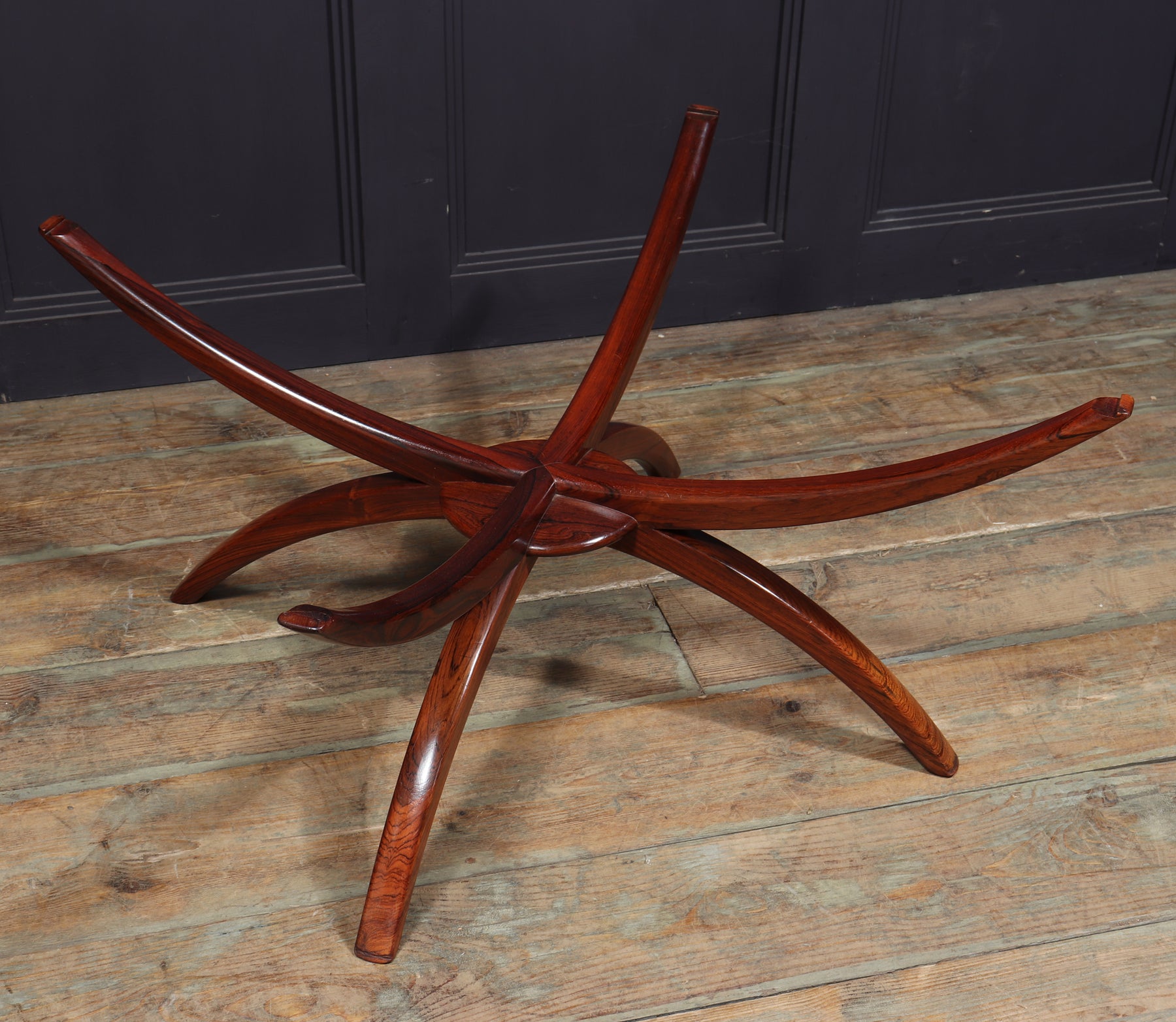 Swedish Mid Century Rosewood & Marble Spider Coffee Table