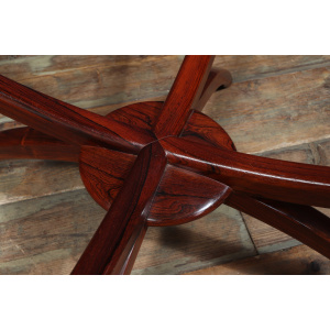 Swedish Mid Century Rosewood & Marble Spider Coffee Table
